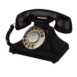 Retro Landline Telephone, Corded Vintage Phone, 1930s Antique Rotary Dial Home Phone, Old Fashion Decorative House Phones for Seniors, Working Basic Rotary Phones for Home/Office/Hotel/School