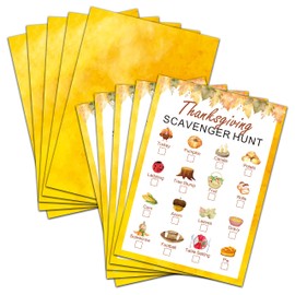 Thanksgiving Scavenger Treasure Hunt Game- Fall Pumpkin Party Games Cards, Autumn Activities for Kids, Holiday Hunt for Children, Thanksgiving Party Supplies Decorations(30 Pack)-02