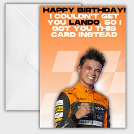 Lando Norris Birthday Card - F1 Birthday Card - F1 Birthday Card For Him - F1 Birthday Card For Her - F1 Greeting Card - Funny F1 Birthday Card