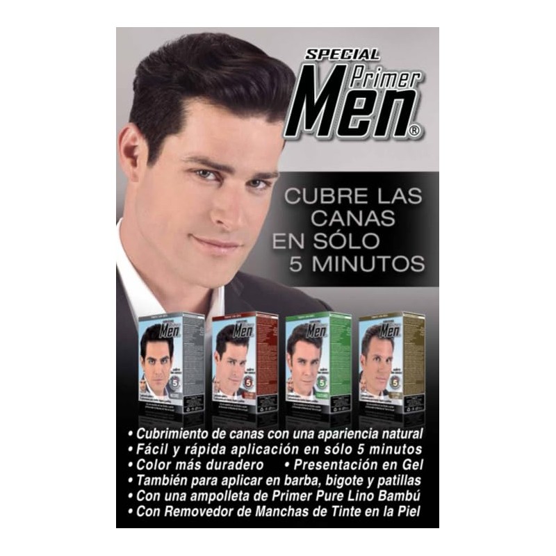 Tinte En Gel Barba Bigote Cabello Color Castaño Special Primer