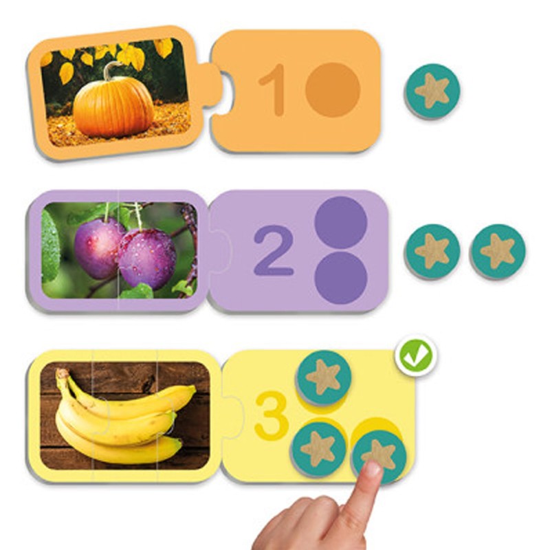 Count and Complete 1 to 10 Math Game with Puzzles
