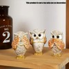 3-Piece Resin Owl Figurine Set – See Hear Speak No