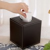 Sumnacon Square Leather Tissue Box Cover - Stylish Cube Tissue