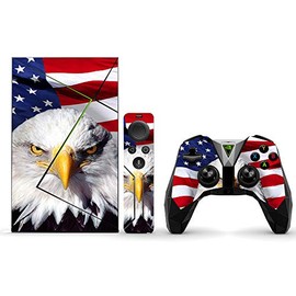 MightySkins Skin Compatible with NVIDIA Shield TV (2017) Pro - America Strong | Protective, Durable, and Unique Vinyl Decal wrap Cover | Easy to Apply, Remove, and Change Styles | Made in The USA