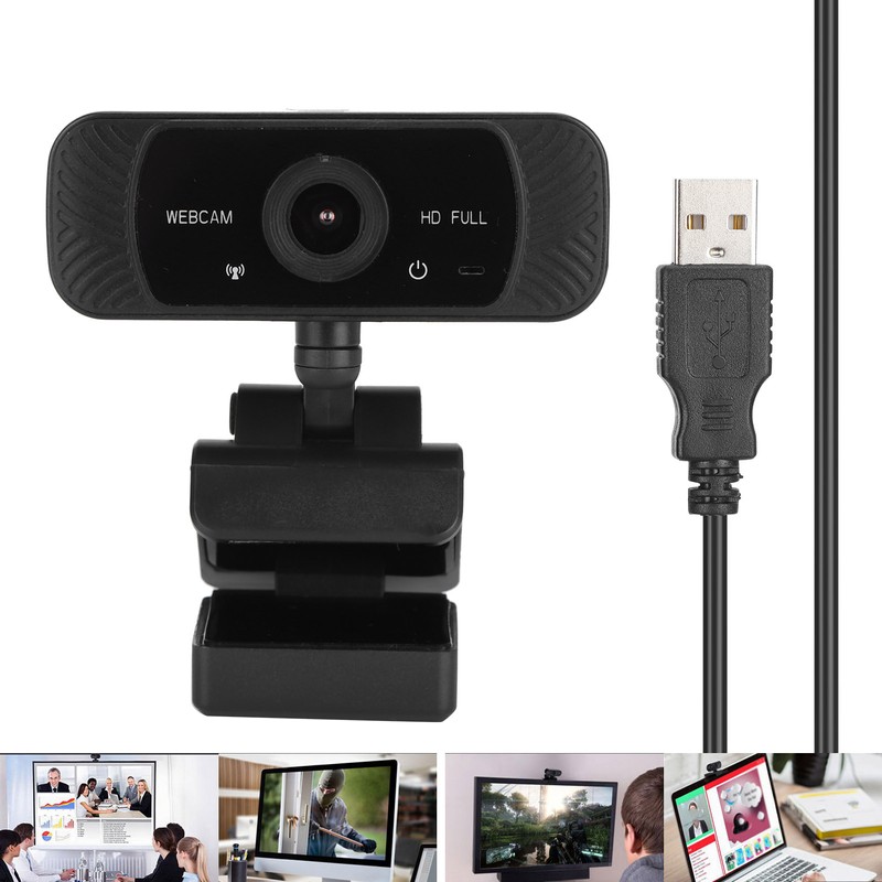 Computer Camera Webcam with Microphone for Video Conference Teacher Live