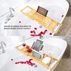 VaeFae Bamboo Bathtub Caddy Tray, Expandable Bath Tray for Tub