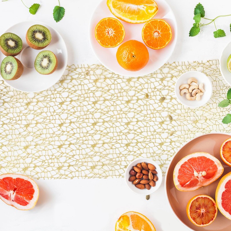 Table Runner Gold, 28 cm x 5 m Table Runner