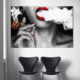 DaraBaby Lienzo Cuadro Decorativo Foto Chica Fashión Sala Cuarto
