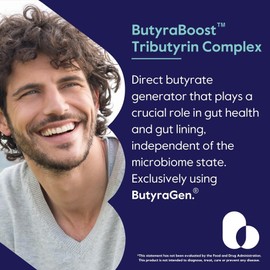 BESTVITE ButyraBoost 300mg Tributyrin Complex (60 Vegetarian Capsules) - No Stearates - Vegan - Non GMO - Gluten Free - Butyrate Gut Health Supplement
