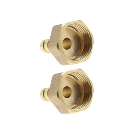 EMSea 2PCS 8mm to 1/2 Inch BSP Female Thread Barb Brass Fitting Connectors Hose Barbed Joint Adapter Coupler for Fuel Air Gas Water Oil