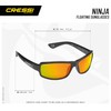 Cressi Ninja Polarized Square Sunglasses, Black/Black, Dark Grey Lens, One