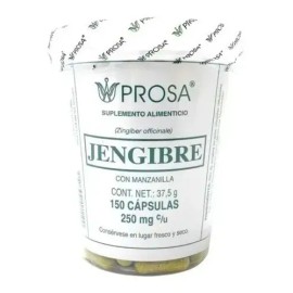 Jengibre C/manzanilla Suplemento Prosa C/150 Cáps. 350mg C/u Sabor Natural