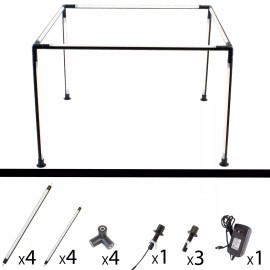 LEDupdates 4 Sided Horizontal showcase LED light for trade show retail jewelry display - 29 inch W x 12 inch H