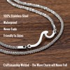 SAM & LORI Silver Anklets Ankle Bracelets for Women Waterproof