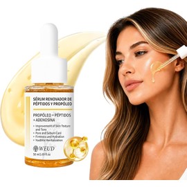 Weud Serum Coreano Original, Serum Facial con Péptidos Propóleo, Reafirman, Cuidado Antiedad y Reparador, Luminosidad y Piel Radiante, Fórmula Hipoalergénica para Todo Tipo de Piel （50ML）
