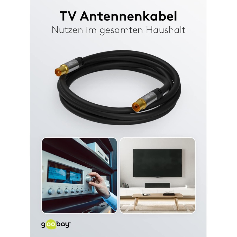 Goobay TV Antennenkabel St/Bu SW 10m