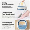 Collapsible Foot Bath Tub with Long Handle Foot Brush, Foldable