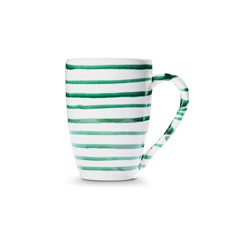 GMUNDNER KERAMIK Breakfast Cup Supermax Capacity 0.5 Litres Green Flamed