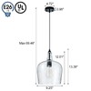 ELYCCUPA Glass Pendant Light Modern Black 1 Light Single Dome