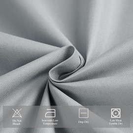 Zdada Grey Table Cloth 200x140cm(79x55Inch) Rectangular Polyester Tableclothes Washable Table Cloth for Home Wedding Banquet Party