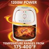 BRENTWOOD AF-202W 2-Qt. 1,200-Watt Electric Air Fryer with Timer and
