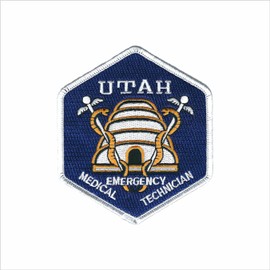 Utah EMT Patch Embroidered UT Emergency Medical Technician Uniform Crest - F 38