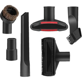 FIND A SPARE 6-Piece Vacuum Attachment Set Compatible with Karcher, Shark, Henry, and More – Includes PP Hair Brush, 2-in-1 Nozzle, Flat Suction Tool, Sofa Brush, Round Horsehair Brush, and 32mm/35mm