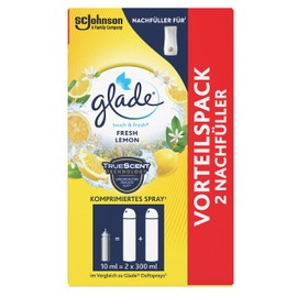 Glade Touch & Fresh (Brise One Touch) Refill Twin Pack, Fresh Lemon 2 x 10 ml