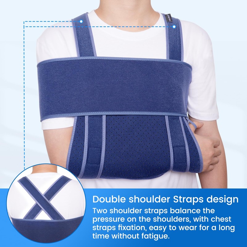 Velpeau Arm Sling for Sleep, Shoulder Immobilizer for Women &