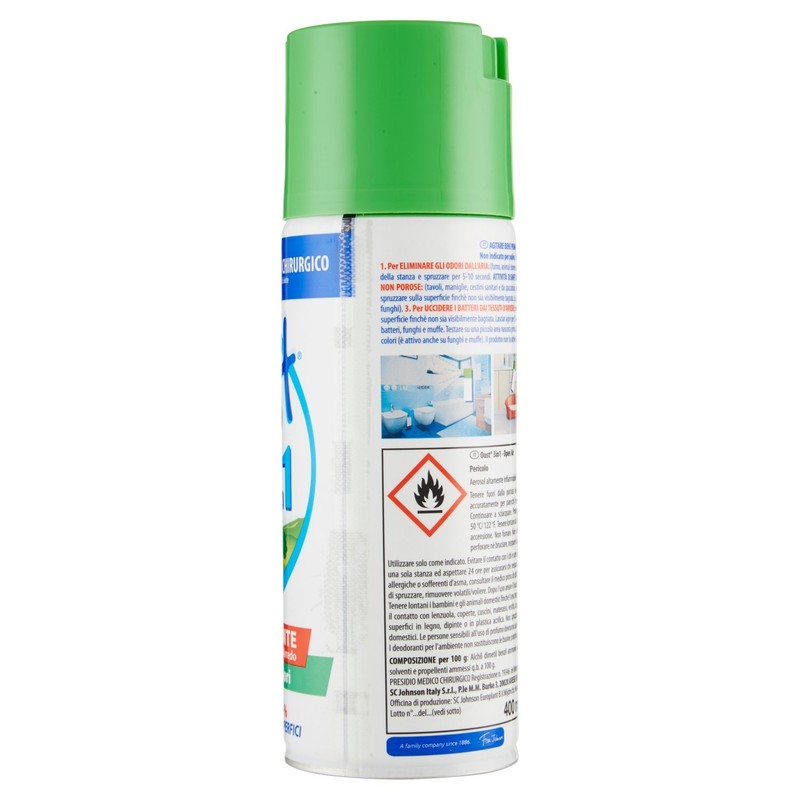 Oust 3 in 1 Deodorante per Ambienti, Elimina Odori, Disinfettante,