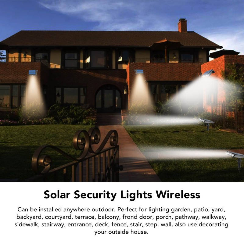 Solar Fence Lights 3 Lighting Modes Motion Sensor Security Lights
