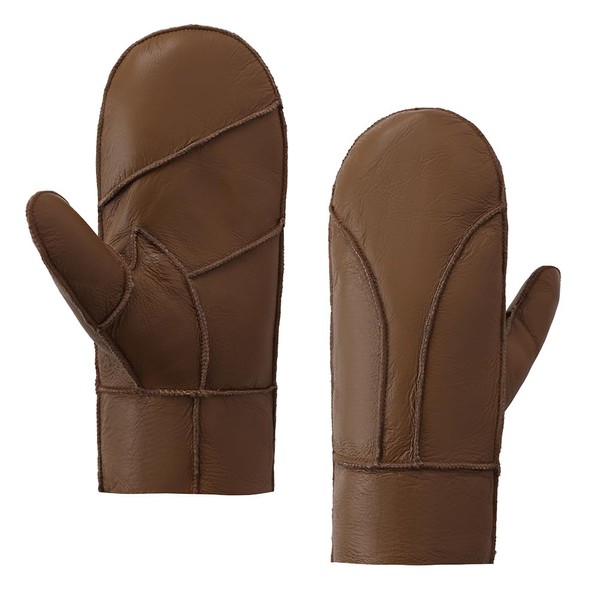 MGGMOKAY Men's Mittens for Winter Men's Lambskin Shearling Mittens Winter