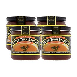 Better Than Bouillon Lobster Base, Made from Select Cooked Lobster & Spices, Makes 9.5 Quarts of Broth, 38 Servings, 8-Ounce Jar (Pack of 4)