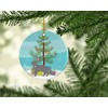 Caroline's Treasures CK4662CO1 Nebelung #2 Cat Merry Christmas Ceramic Ornament,
