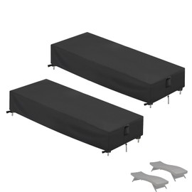 Hiticover Chaise Lounge Covers, 2 Pack Waterproof Outdoor Lounge Chair Covers for Patio Furniture, Pool Lounge Chair Outdoor Furniture Cover - 78 x 26 x 12 Inch