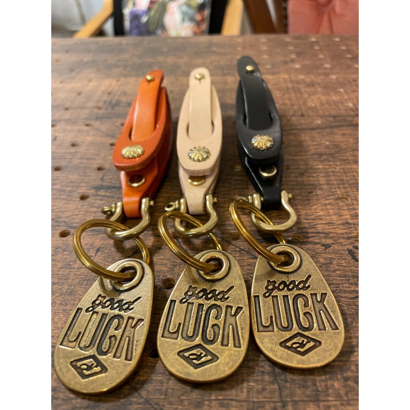 Tsutael Navajo Sunshine Vintage Genuine Leather Key Chain/Brass American Casual