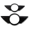DeChrome Front & Rear Glossy Black Emblem Badge Cover Compatible