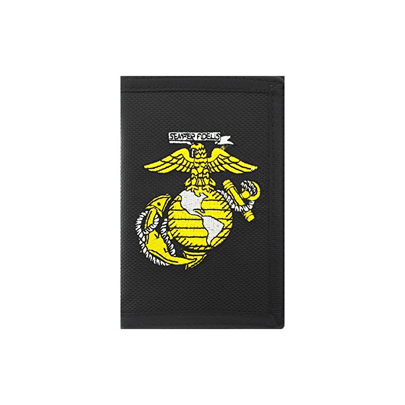 US Marines Semper Fidelis EGA Eagle Globe Anchor Trifold Wallet