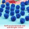 LOKUNN 1 Inch Blue Pom Poms - Soft, Fluffy Pompoms