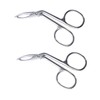 FOMIYES 2pcs Slanted Eyebrow Tweezers Precision Facial Hair Remover for