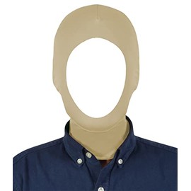 Aniler Unisex Open Face Stretchy Costume Cosplay Zentai Hood Mask (One Size, Nude)