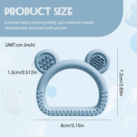 GGUFAY Beißring Baby Soft 3 Stück, Beißspielzeug Zahnungshilfe aus Silikon, BPA-frei, Zahnen & Greifring für Babys, Sicheres Baby Spielzeug, Babygeschenke