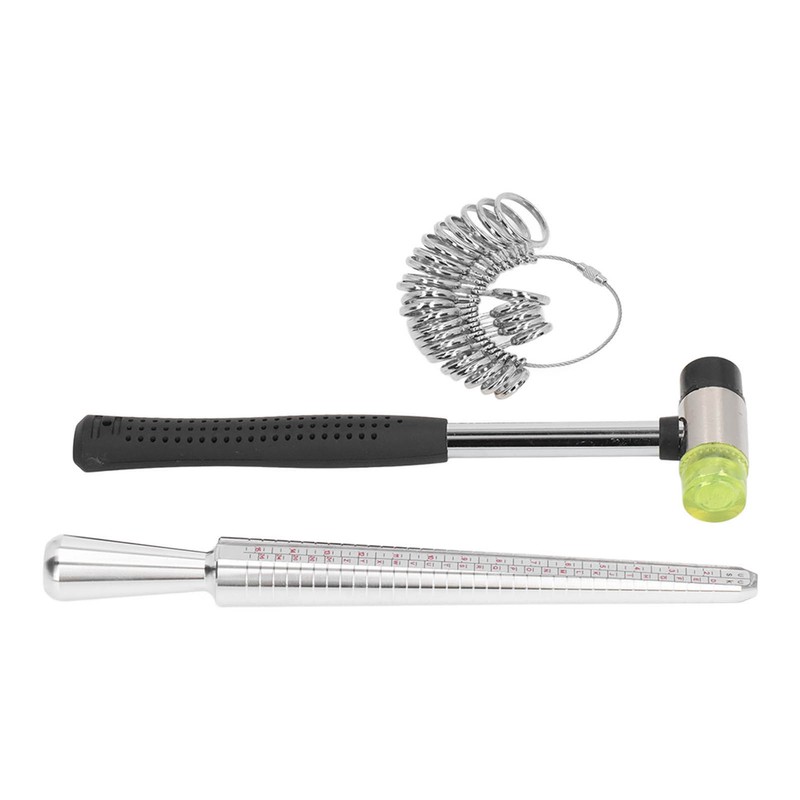 Ring Sizer Measuring Tool Mandrel Gauge Jewelry Hammer Measurement Maker