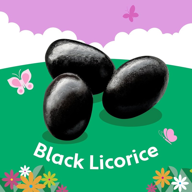 BrachCandy Easter Black Licorice Jelly Beans, 9 oz pack of