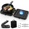 2 Burner Camping Propane Stove, Portable Folding Propane Stove with