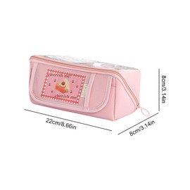 LICHENGTAI Pencil Case, Zip Pocket, Pencil Case with 8 Compartments, Portable Cosmetic Bag, Pen Bag, Pencil Case for Women, Men, Adults, Students, Teenagers, purple, M