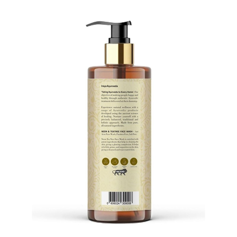 Neem Tea Tree Face Wash - 200ml for Soft &