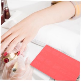 MERRYHAPY 2 Pcs Nail Relief Template Nail Art Kit Nail Decor Pegboard Kit Nail Stamping Plate Nail Tools for Nail Art Pegboard Accessories Fingernail Art Molds Stamping Plates Red