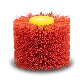 SALI Abrasive Nylon Drawing Wheel Drum Burnishing Polishing Brush Fits Restorer Tools, Abrasive Wheel for Derusting, Deburring and Cleaning Wooden Floor ((120 * 100 * 19 G180)