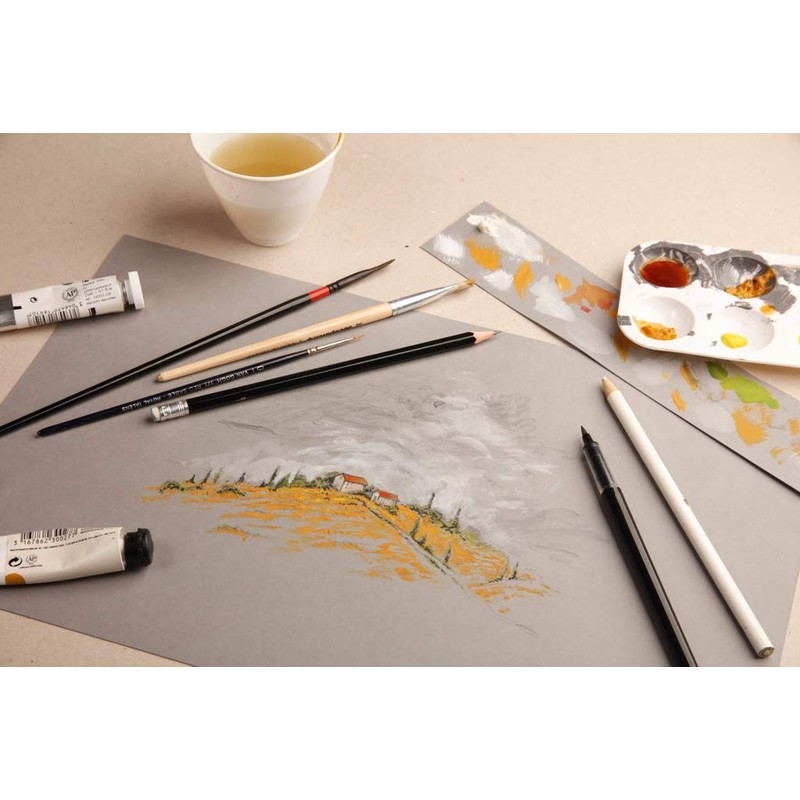 Clairefontaine 250gsm Paint'on Multi Media Pad, Grey, A5 Size